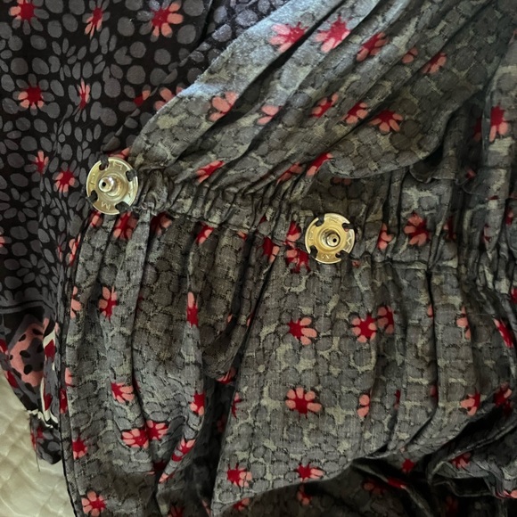 Anthropologie Purple Boho Prairie Maxi Dress XS Balloon Sleeve Pockets - Picture 10 of 12